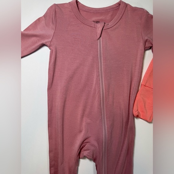 Suzel Baby Girl Bamboo Zip Romper Pajamas Lot Size 0-3M - Picture 2 of 8